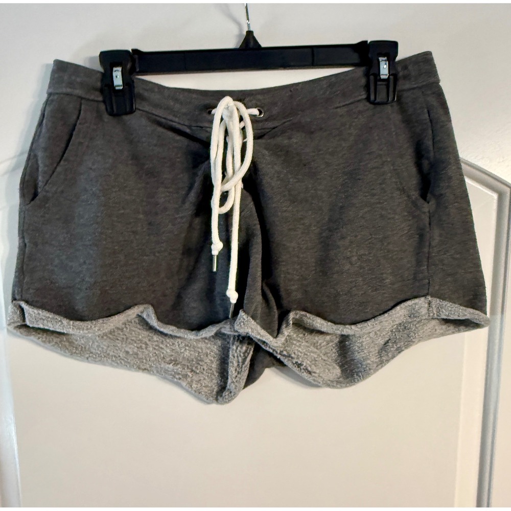 Aerie Lounge Shorts Small Gray Drawstring Pocket Athleisure Cozycore Comfy